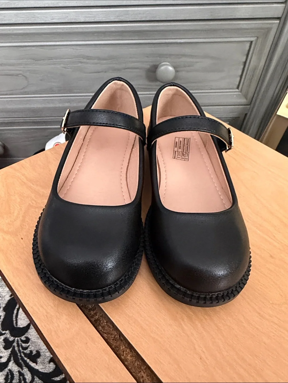 Kids Black Mary Jane School Shoes